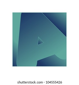 Alphabet letter on a gradient background