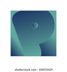 Alphabet letter on a gradient background