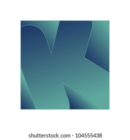 Alphabet letter on a gradient background