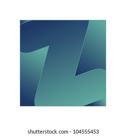 Alphabet letter on a gradient background