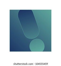 Alphabet letter on a gradient background