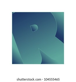 Alphabet letter on a gradient background