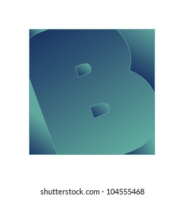 Alphabet letter on a gradient background
