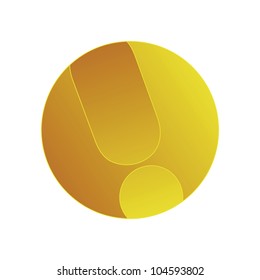 Alphabet letter on a gradient background