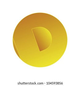 Alphabet letter on a gradient background