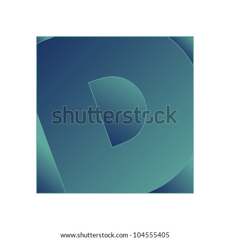 Alphabet letter on a gradient background