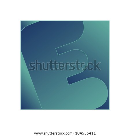Alphabet letter on a gradient background