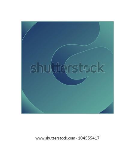 Alphabet letter on a gradient background