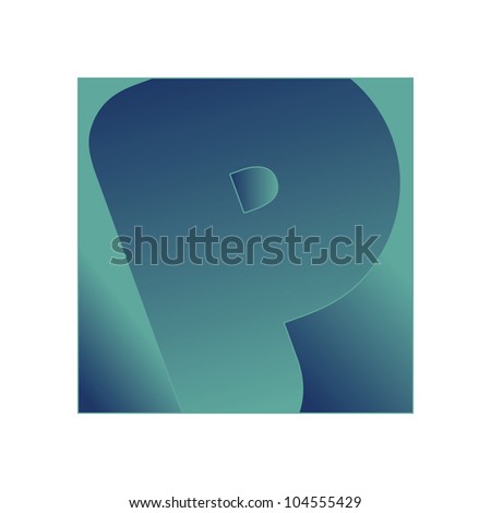 Alphabet letter on a gradient background