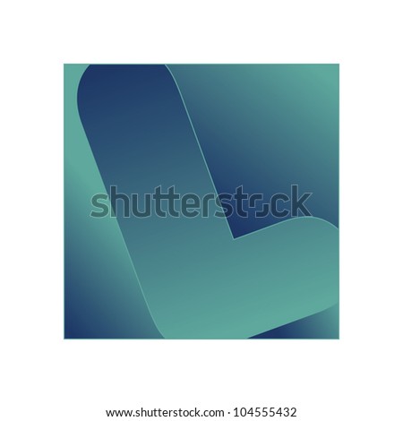 Alphabet letter on a gradient background