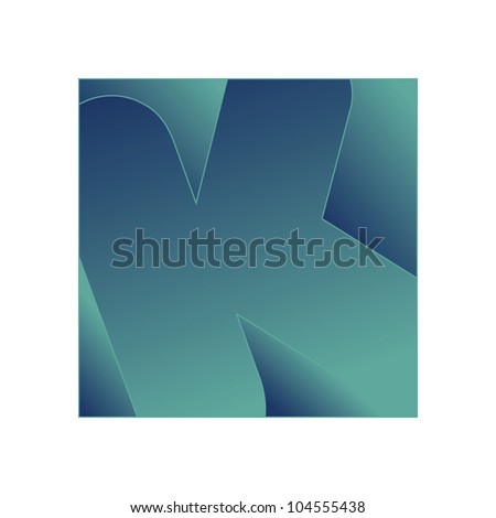 Alphabet letter on a gradient background