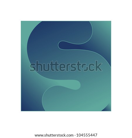 Alphabet letter on a gradient background