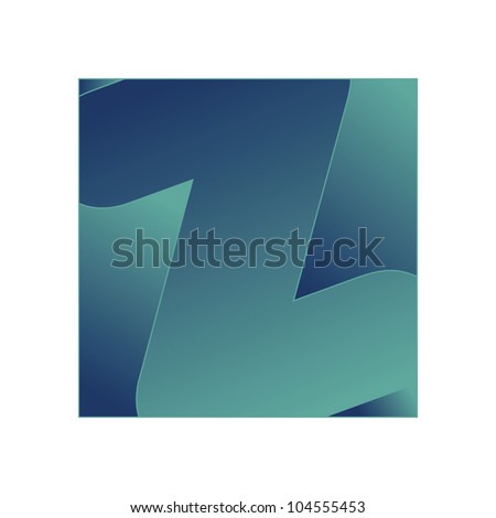 Alphabet letter on a gradient background