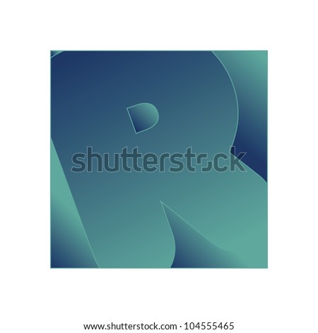 Alphabet letter on a gradient background
