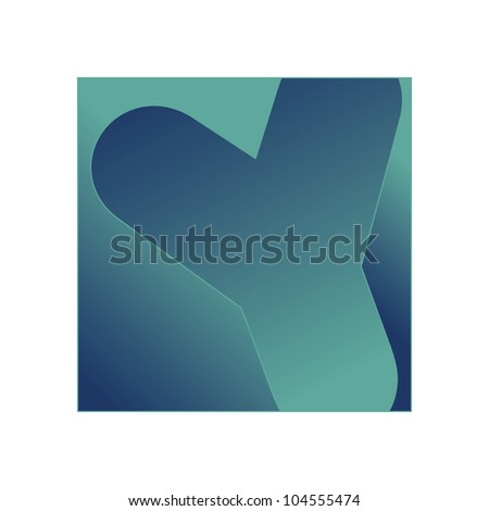 Alphabet letter on a gradient background