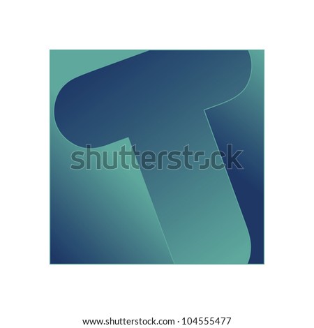 Alphabet letter on a gradient background