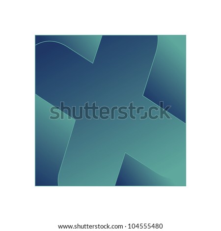 Alphabet letter on a gradient background