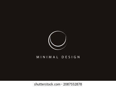 Alphabet letter OU logo design icon art line