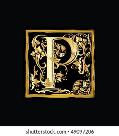 Alphabet letter P
