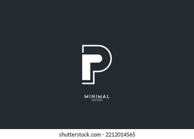 Alphabet Letter P, PP Icon Logo Vector.
