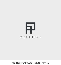 Alphabet letter PA PA unique logo vector template illustration.