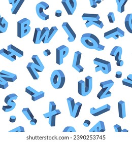 Alphabet letter pattern. vector seamless background illustration