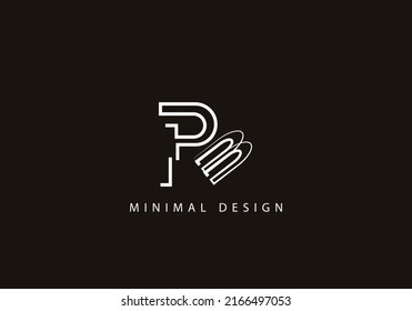 Alphabet Letter Pb Logo Design Line Stock Vector (Royalty Free ...