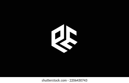 Alphabet Letter PE Logo Icon Design
