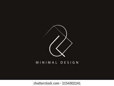 Alphabet Letter PP Logo Design Line Art