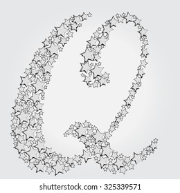 Alphabet letter Q .