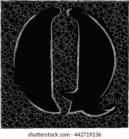 Alphabet letter Q .