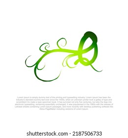 Alphabet letter Q logo concept like eco tree branches. Green letter logo. Vector friendly concept. 