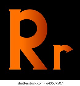 Alphabet letter R r
