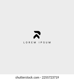 Alphabet letter RA AR logo icon design with black color white background vector element.