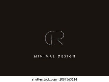 Alphabet letter RC logo design icon art line