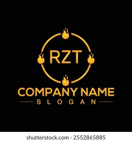 Alphabet letter RZT creative logo design