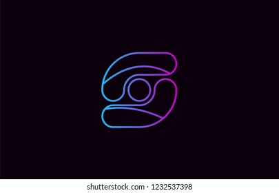 alphabet letter s logo design blue and pink color suitable for a company or business