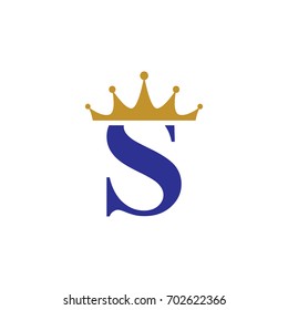 Alphabet Letter S Logo Golden Crown Stock Vector (Royalty Free ...