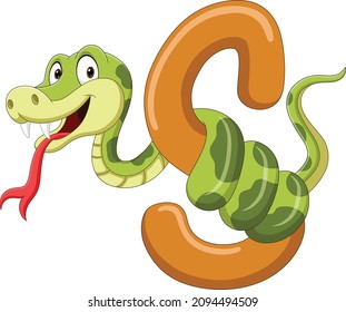 Alphabet letter S for Snake