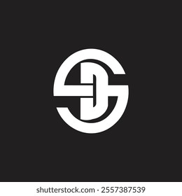 Alphabet letter SD or DS unique logo design, stylish beauty and modern art icon symbol minimal vector monogram logo design.