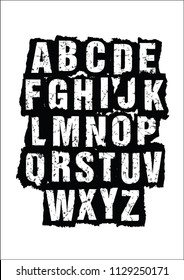 Alphabet letter set. Letter design for typography. Vector font. Modern typeface for your designs (logo, posters, invitations etc.).