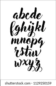 Alphabet letter set. Vector font. Script font. Vector hand drawn typeface for your designs (logo, posters, invitations etc.).