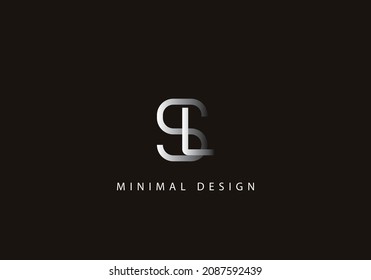 Alphabet letter SL logo design icon art line