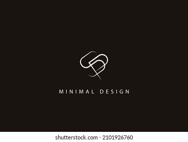 Alphabet letter SP logo design art line