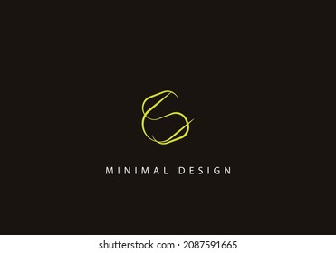 Alphabet letter SU logo design icon art line