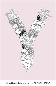 Alphabet letter symbol - Y