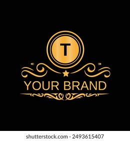 Alphabet letter T creative logo design