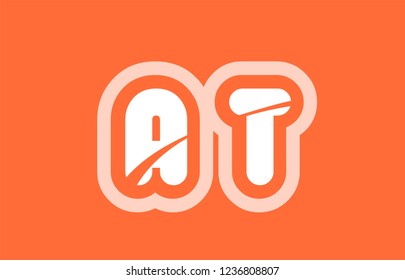 alphabet letter at a t logo combination design suitable for a company or business