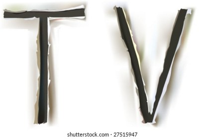 alphabet Letter T and V