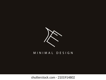 Alphabet letter TE logo design art line